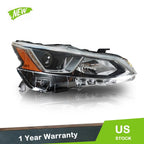Headlight Headlamp for Nissan Altima (2019–2020) Right Side Chrome Housing