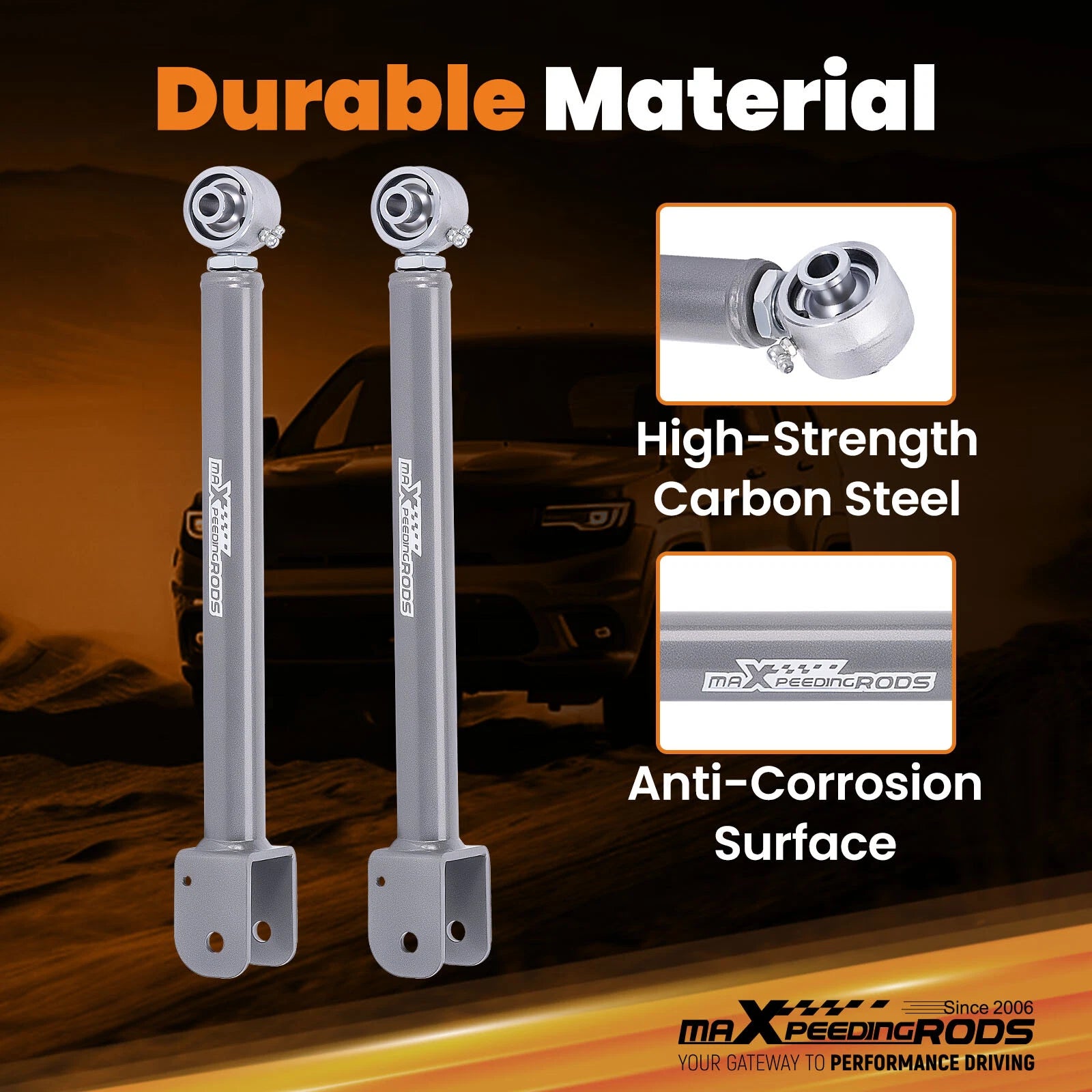 Adjustable Front Upper Control Arm for Jeep Wrangler JK (2007-2018)