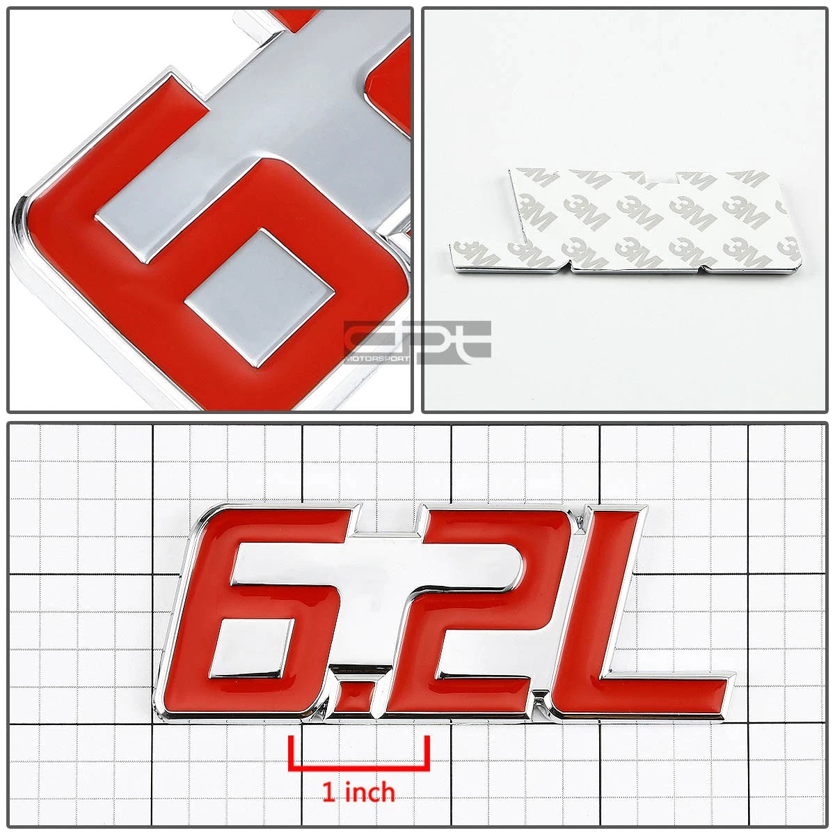 Chrome Fender Emblem Decal Badge for 6.2 6.2L
