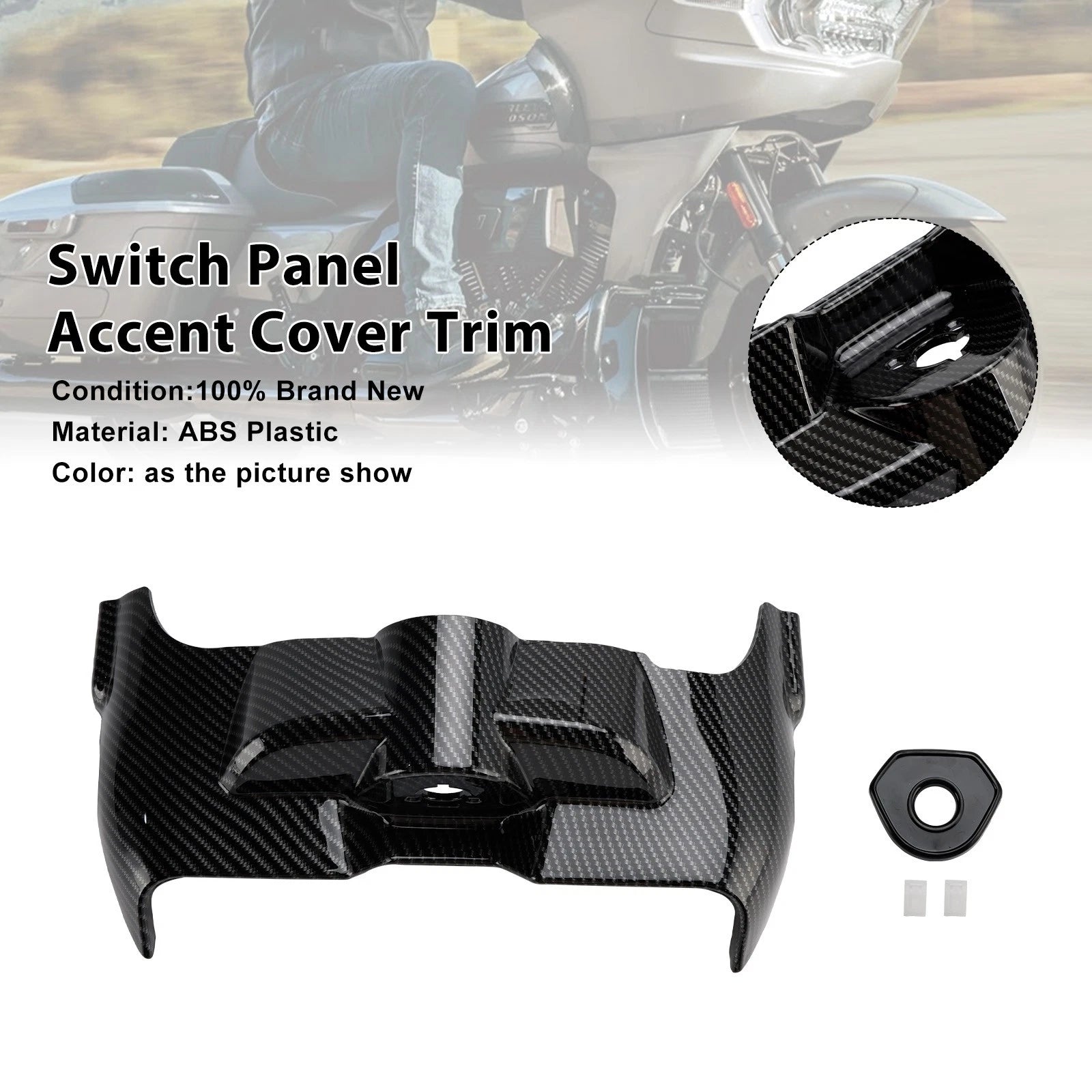 Switch Panel Accent Cover Trim for Harley Touring Electra Street Glide (2023–2025) Carbon