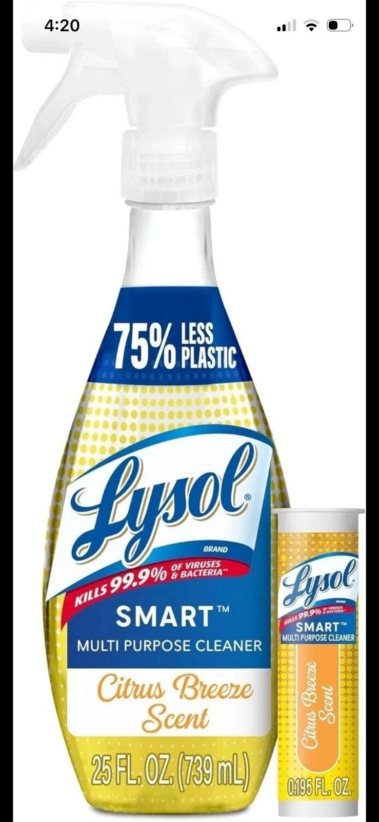 6 Pack Lysol Multi-Purpose Cleaner Starter Kits (Citrus Breeze)