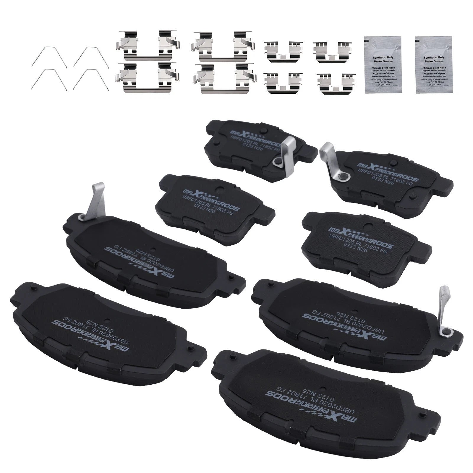 Set of 4 Ceramic Brake Pads for Honda Accord (2013–2017) EX EX-L Hybrid