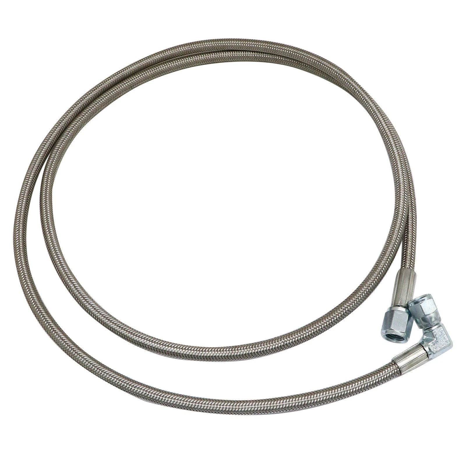 Steel Braided Turbo Oil Feed Line 60" Hose -4AN for