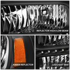 LED DRL for Ford Super Duty (2005–2007) Black Housing Amber Side Lamp