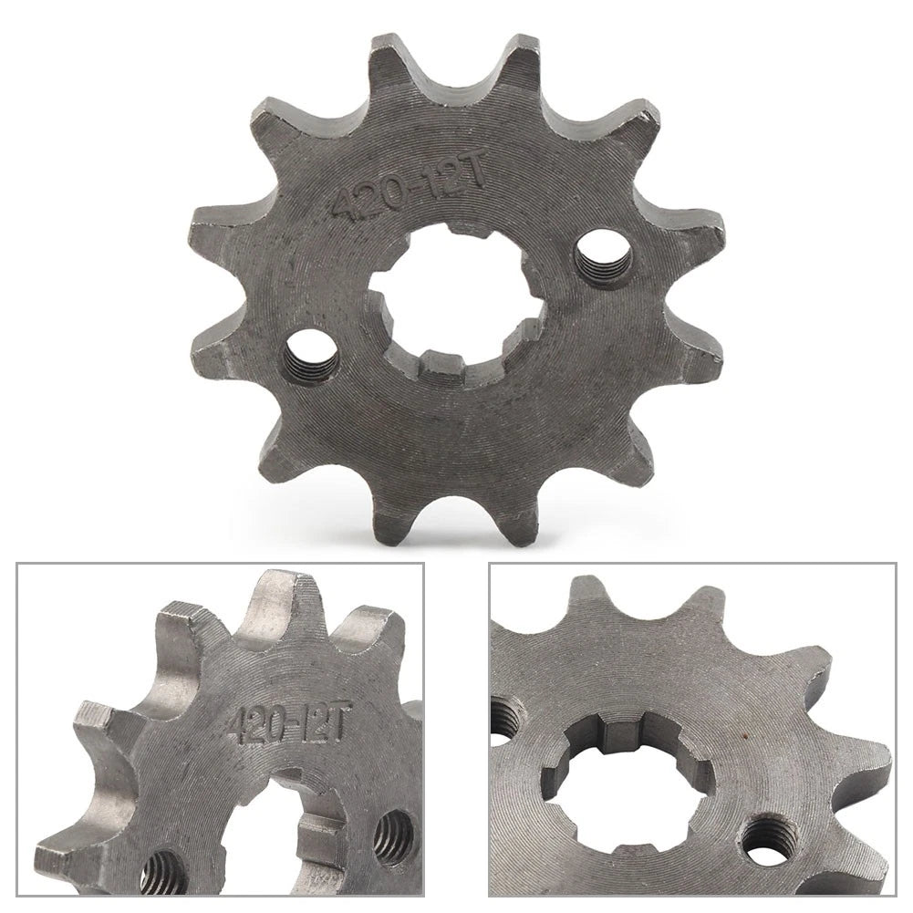 17MM Front Chain Sprocket for 50cc 70cc 90cc 110cc 125cc Pit Dirt Bike (420-12T)