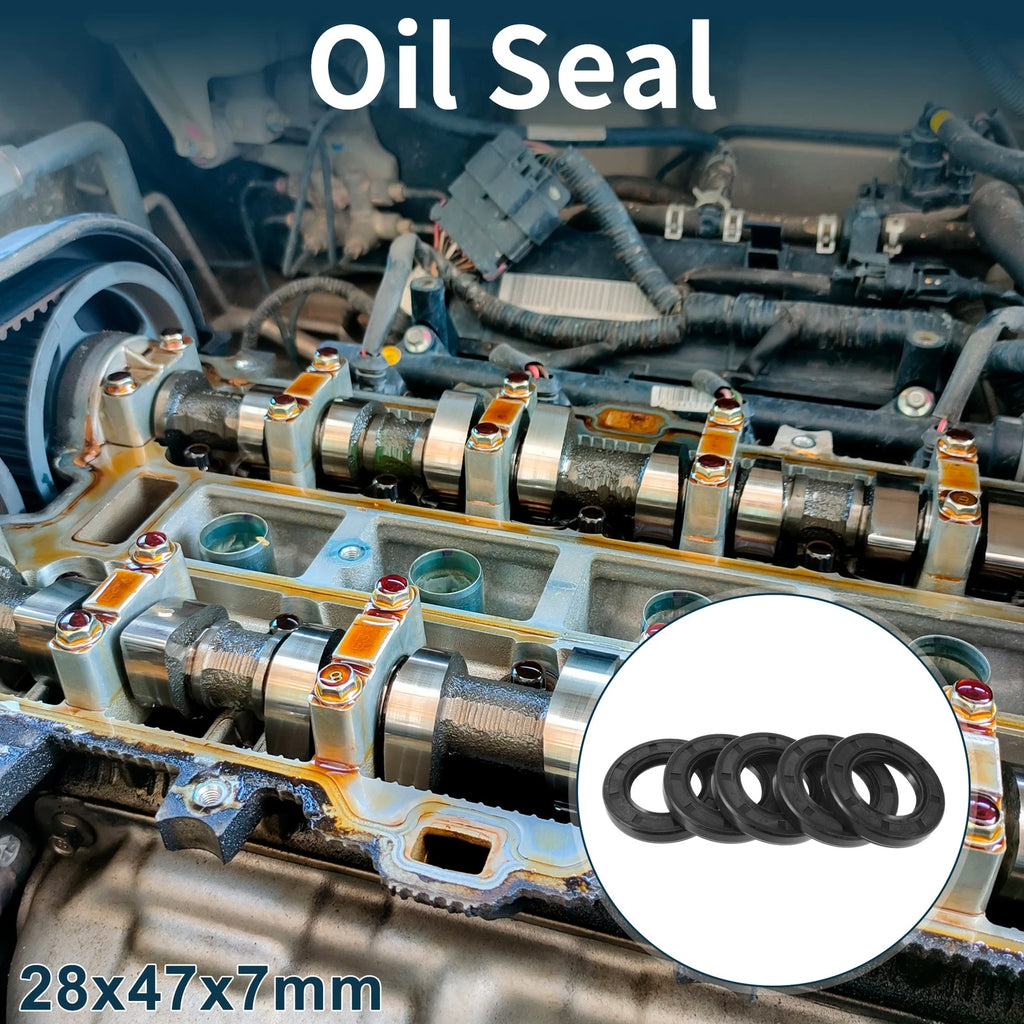 Set of 5 Oil Seal Rotary Shaft Seal NBR Rubber 28x47x7mm