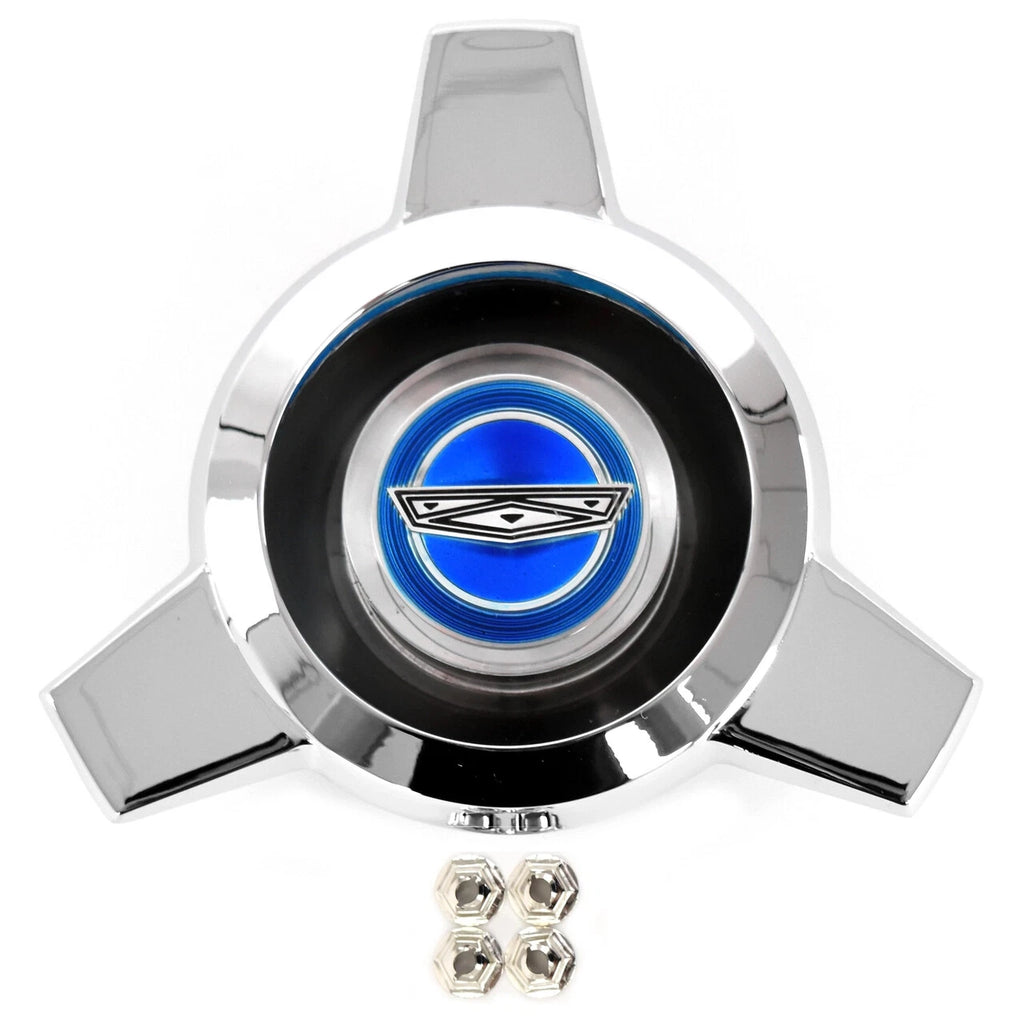 Wire Hub Cap Center Spinner Blue Replacement for 1965–1966 Ford Mustang