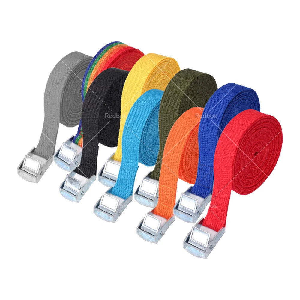 Set of 4 Metal Buckle Cam Tie Down Straps for Heavy Luggage Cargo
