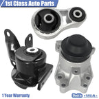Set of 3 Engine Motor & Torque Strut Mounts for Mazda CX-9 (2010-2012)