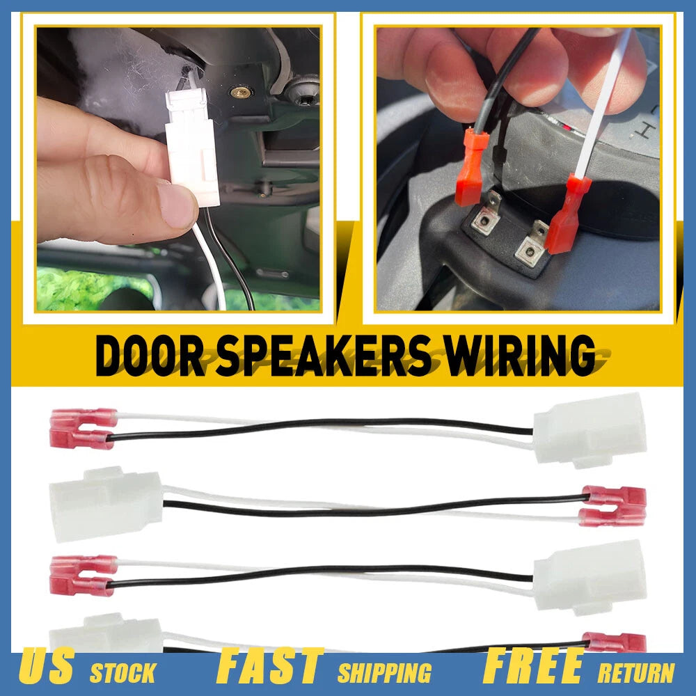 Set of 4 Car Speaker Door Wire Harness Plugs for Dodge Journey Jeep