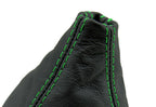 Leather Manual Shift Boot Cover for BMW E36 (1992–1999) - Green Stitch