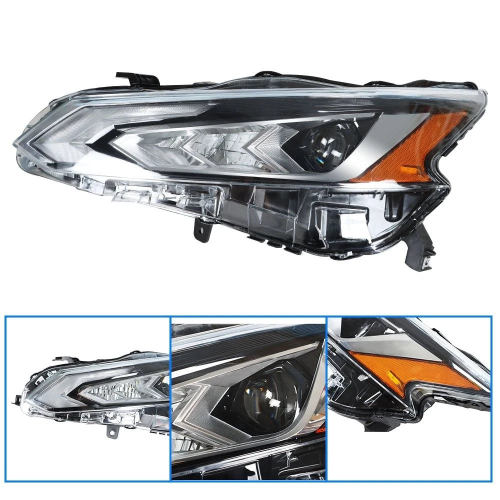 LED Headlight Assembly for Nissan Altima (2019–2020) - Driver Left Side, Chrome