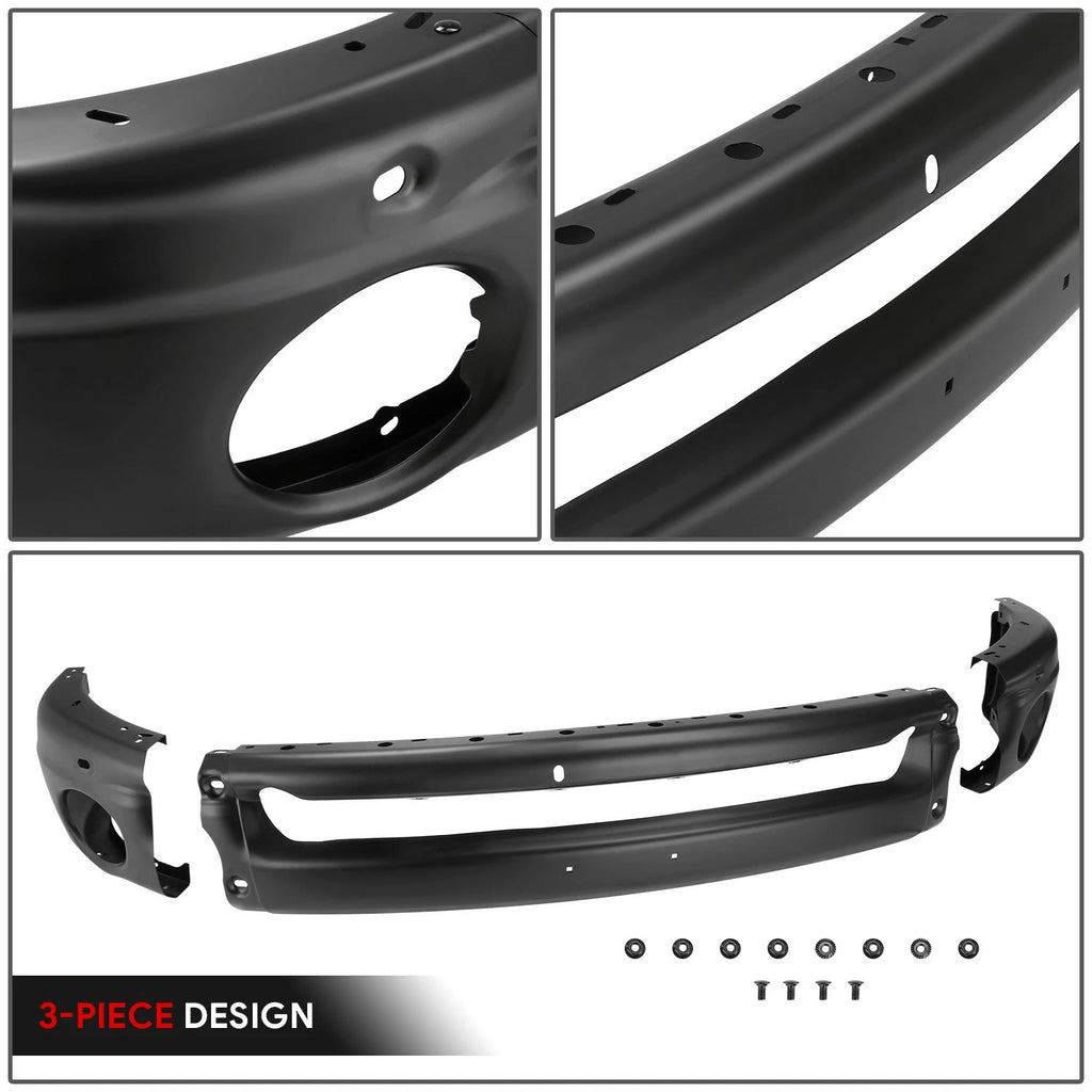 3pcs Front Bumper Face Bar Replacement for Dodge Ram 1500 2500 3500 (2002–2009)