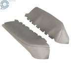 2Pcs Front Door Panels Gray Leather Armrest Cover for Honda Pilot (2009-2015)