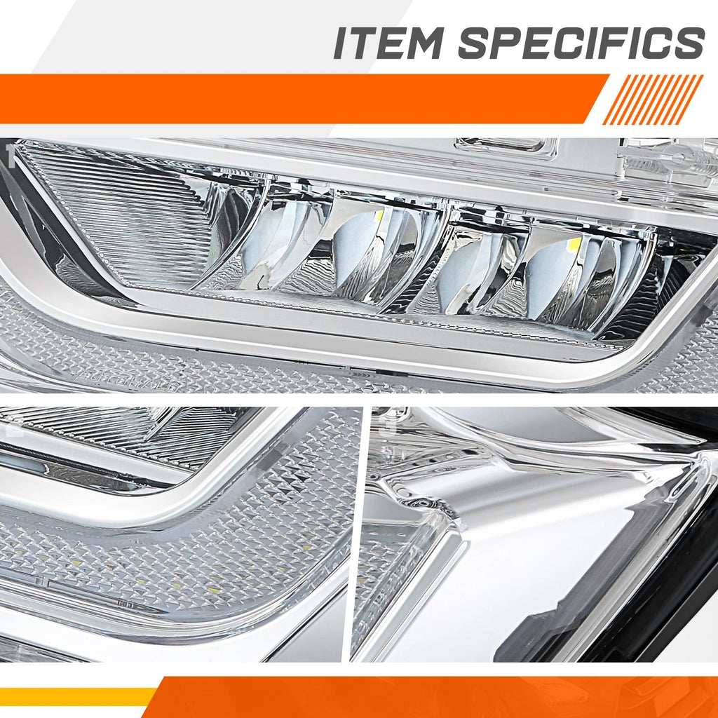 LED Chrome Housing Fog Lights for Ford F-150 (2021–2023)