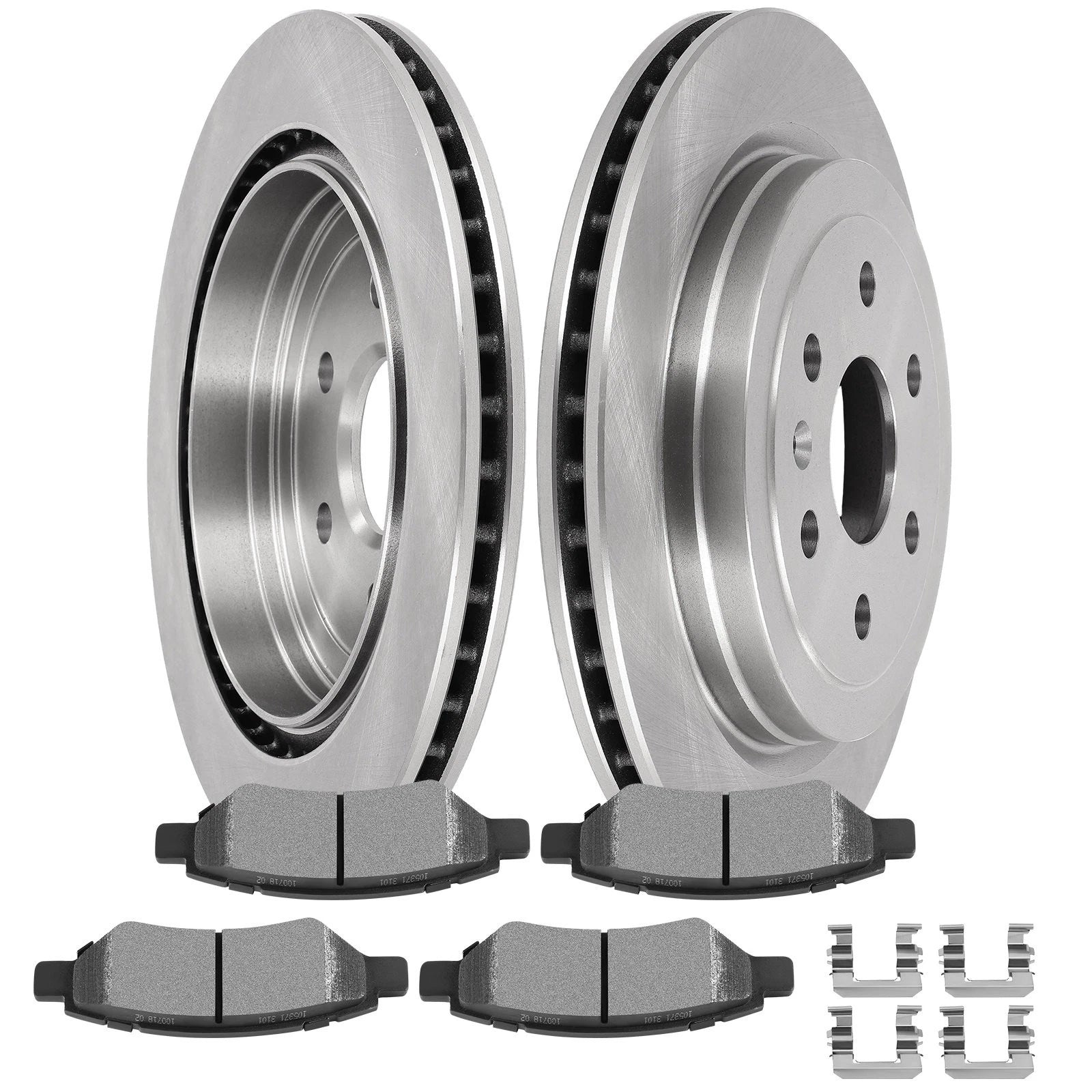 Rear Brake Rotors & Ceramic Pads for Cadillac SRX, Saab 9-4X (2010–2016)