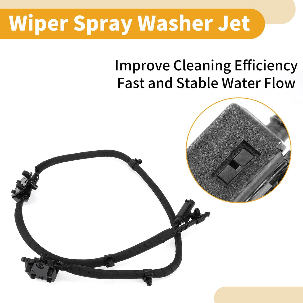 Front Windshield Washer Nozzle for BMW 430i 2017–2019, 435i 2014–2016, Black