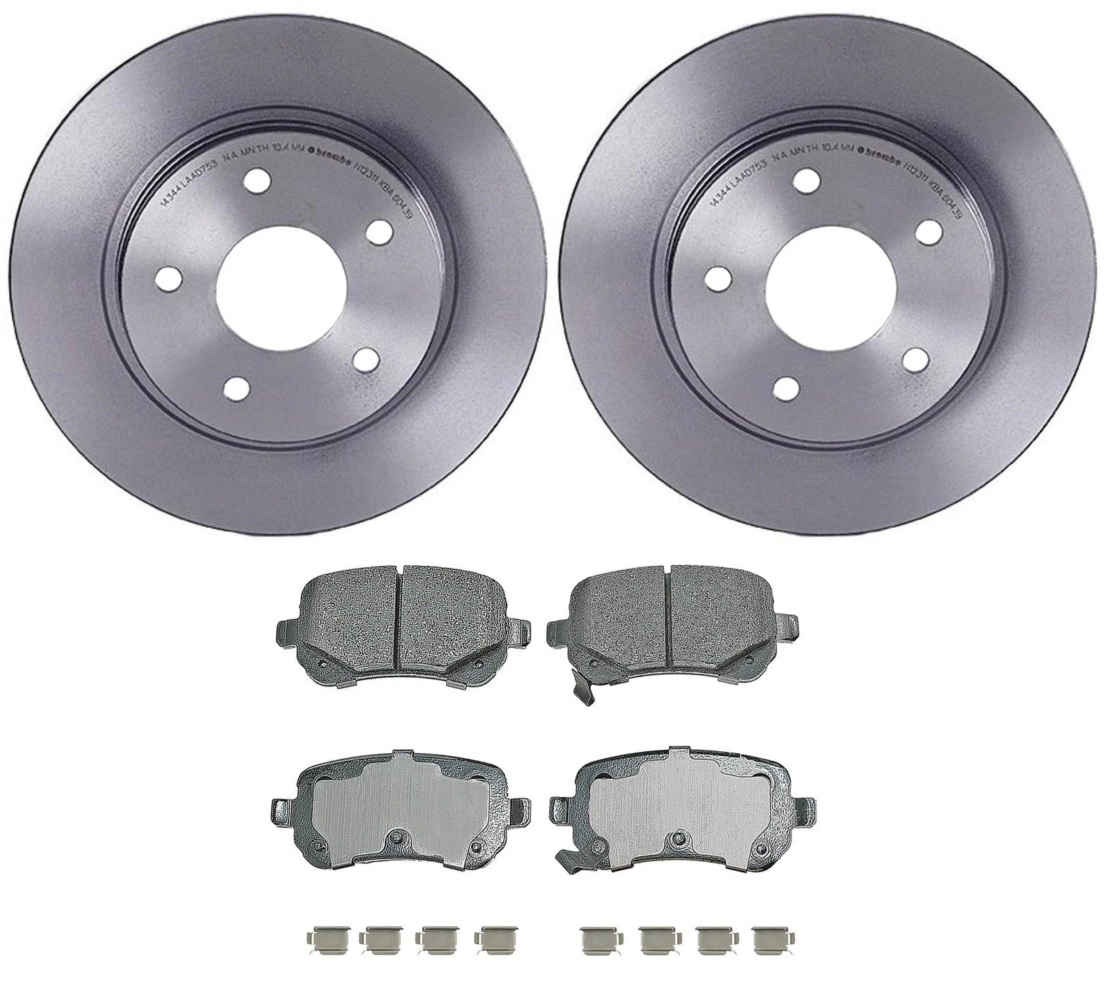 Akebono ProACT Rear Brake Kit 305mm Rotors & Ceramic Pads for Chrysler Dodge VW