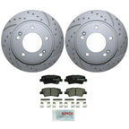 Rear Brake Kit 262mm Drilled Rotors & Bosch Ceramic Pads for Elantra GT (2013–2018)