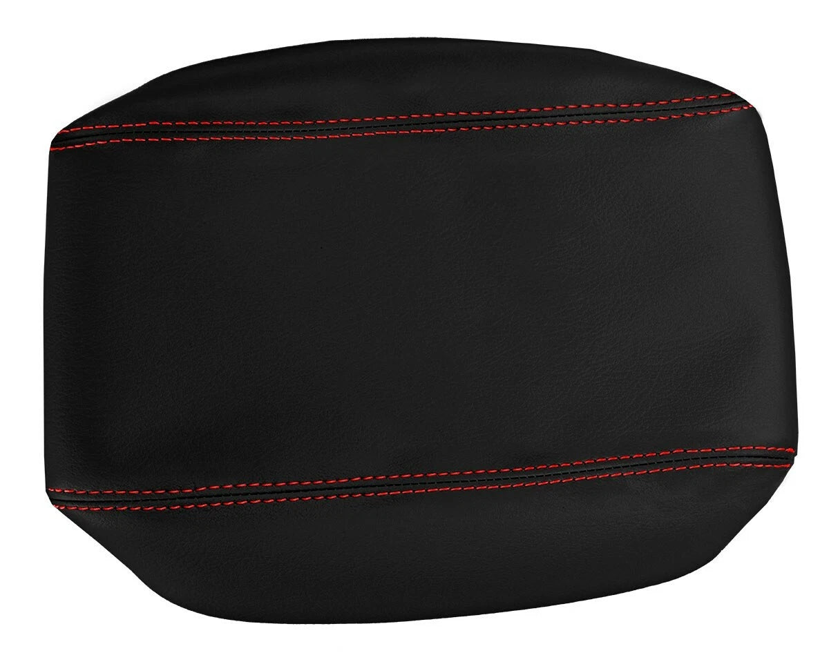Leather Console Lid Armrest Cover for Lexus SC300 SC400 (1992–2000) Red Stitch