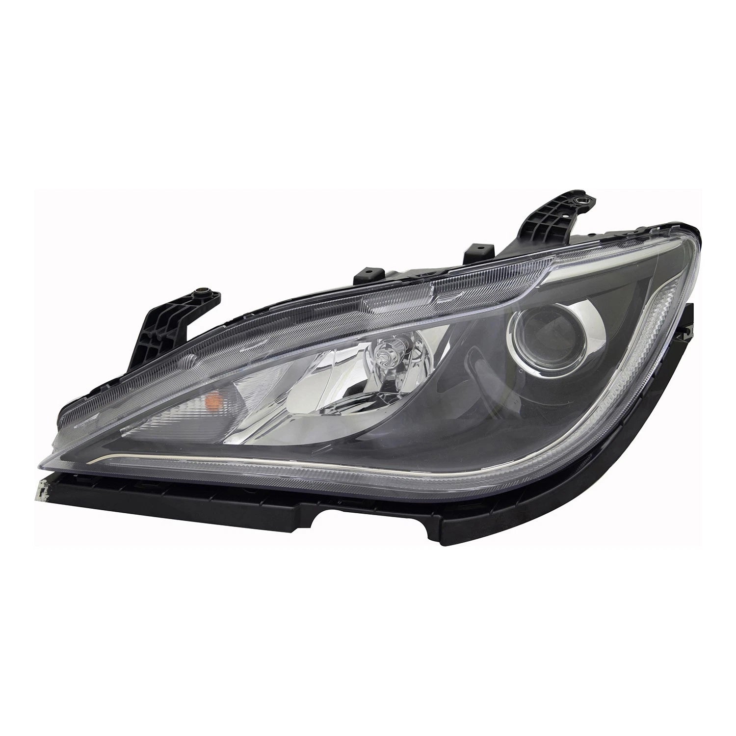 Replacement Driver Side Halogen Headlight Lens Housing w/Quad Lamps w/o Hybrid