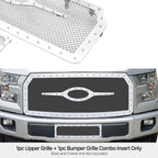Stainless Steel Chrome Mesh Grille Insert for Ford F-150 (2015-2016)