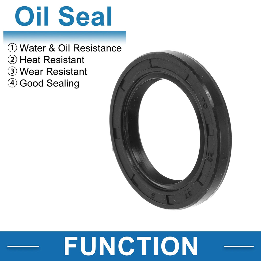 Set of 5 Oil Seal Rotary Shaft Seal Nitrile Rubber 25x37x5mm