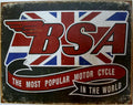 Vintage Replica Tin Metal Sign for BSA Gold Star (2108)