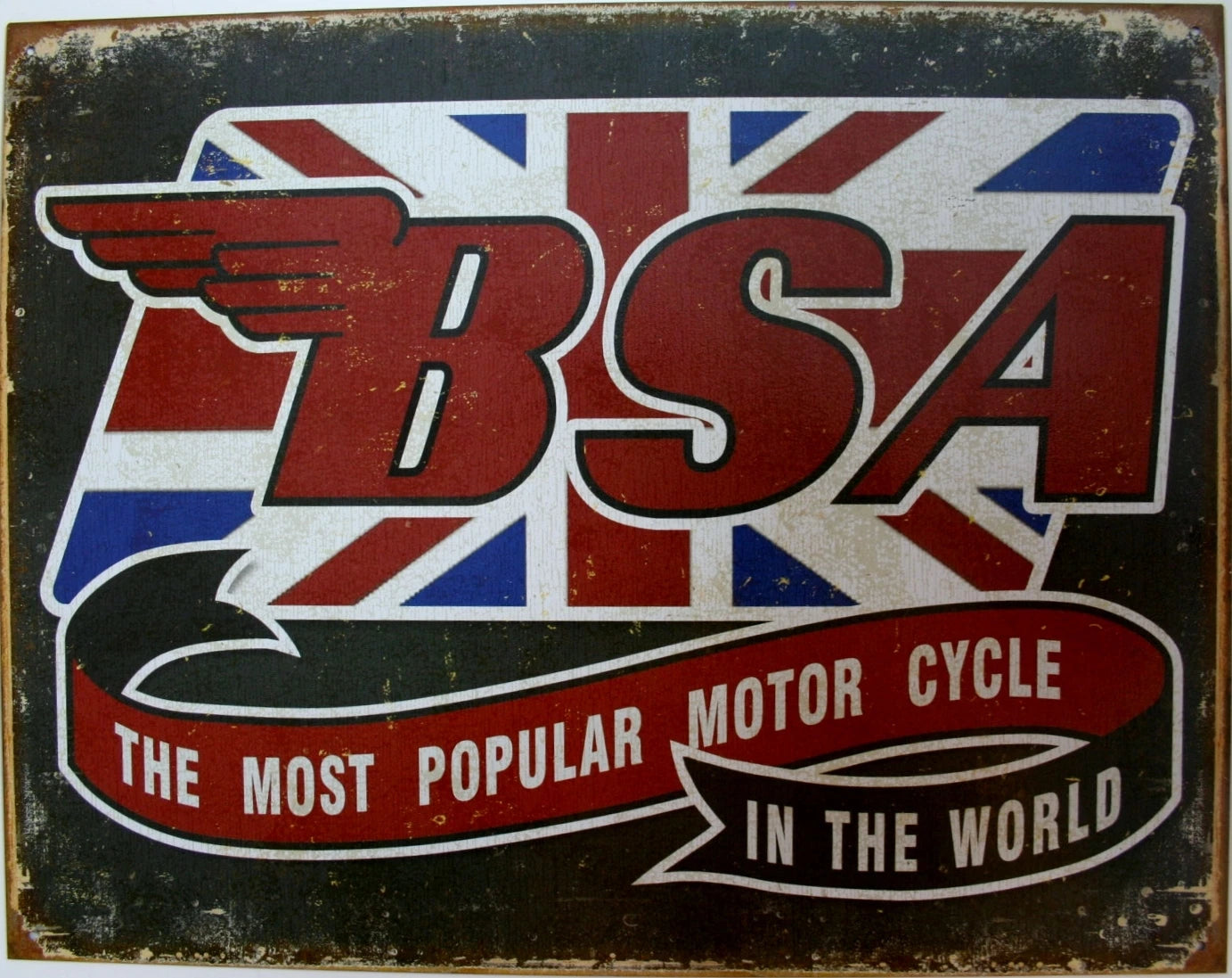 Vintage Replica Tin Metal Sign for BSA Gold Star (2108)