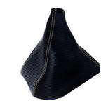 Manual Shift Boot for Hummer H3 (2005–2010) Carbon Fiber Beige Stitch