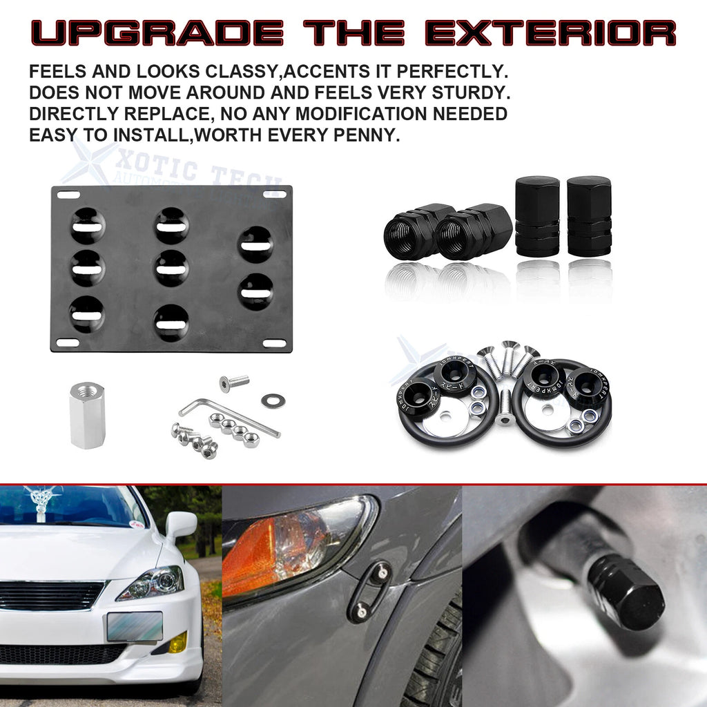 Tow Hook License Plate Frame Air Valve Cap Fastener for Lexus IS CT (2010-2023)