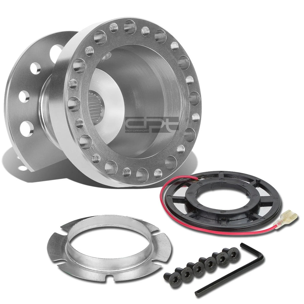 Steering Wheel Hub Adaptor for Honda Civic/Integra (1988–1993) - 6-Hole, Silver Aluminum