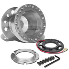Steering Wheel Hub Adaptor for Honda Civic/Integra (1988–1993) - 6-Hole, Silver Aluminum