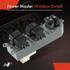 Front Left Power Window Switch for Toyota Camry Highlander (2007–2017)