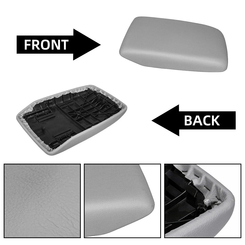 Armrest Center Console Cover Lid for Toyota Highlander (2008–2013) Gray