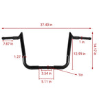 12" Meathook Ape Hanger Handlebar for Harley Touring Street Electra Glide (2014–2023)