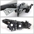 Pair of Projector Headlights for Mazda 3 (2014–2016) - Black Housing, Clear Corner