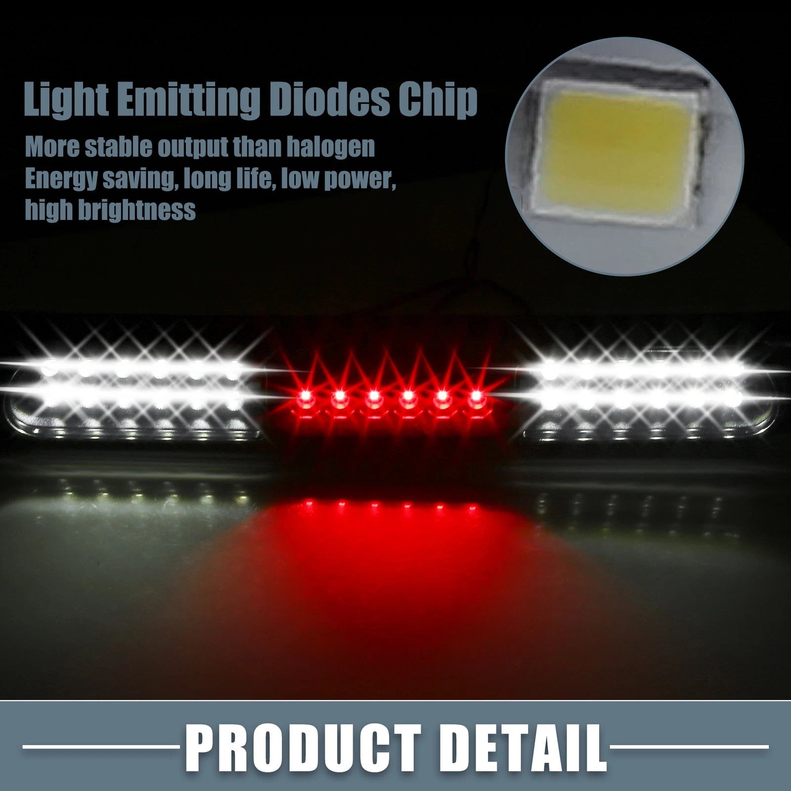 High Mount Stop Light XL3Z13A613AA for Ford F150 (2004–2008) Black Smoked Lens