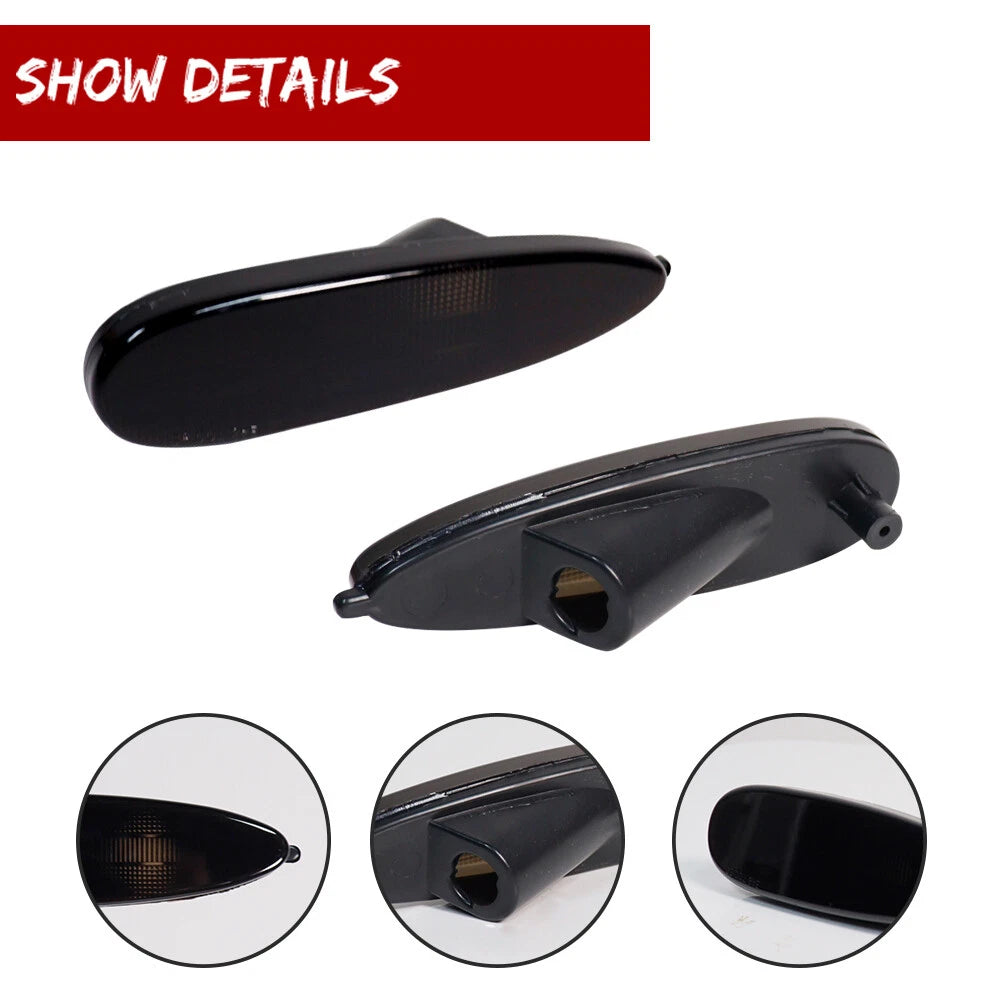 Smoked Front Fender Side Marker Light with Amber LED for Pontiac GTO (2004–2006)