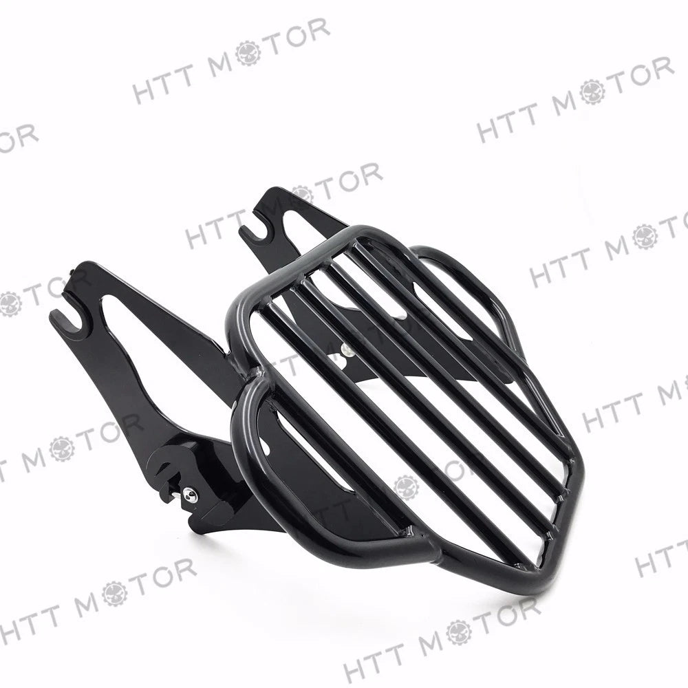 Gloss Black Detachable Luggage Rack for Harley Road King Street Glide (2009–2016)