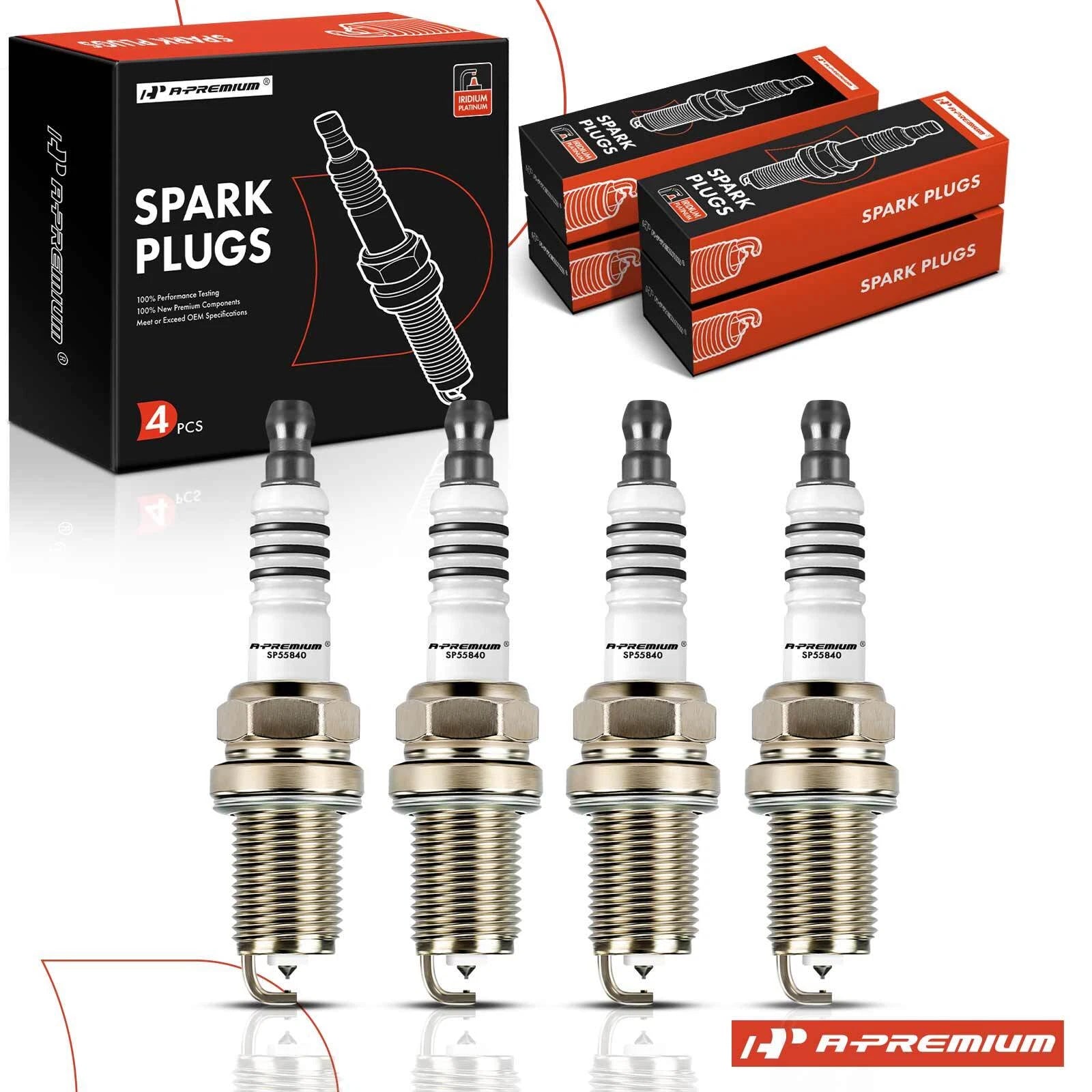 Set of 4 Iridium Platinum Spark Plugs for Honda Civic (1992–1995)