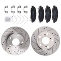Set of 2 Front Brake Rotors and Pads for Honda Civic (2012–2015) S31601 D1578