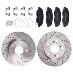Set of 2 Front Brake Rotors and Pads for Honda Civic (2012–2015) S31601 D1578