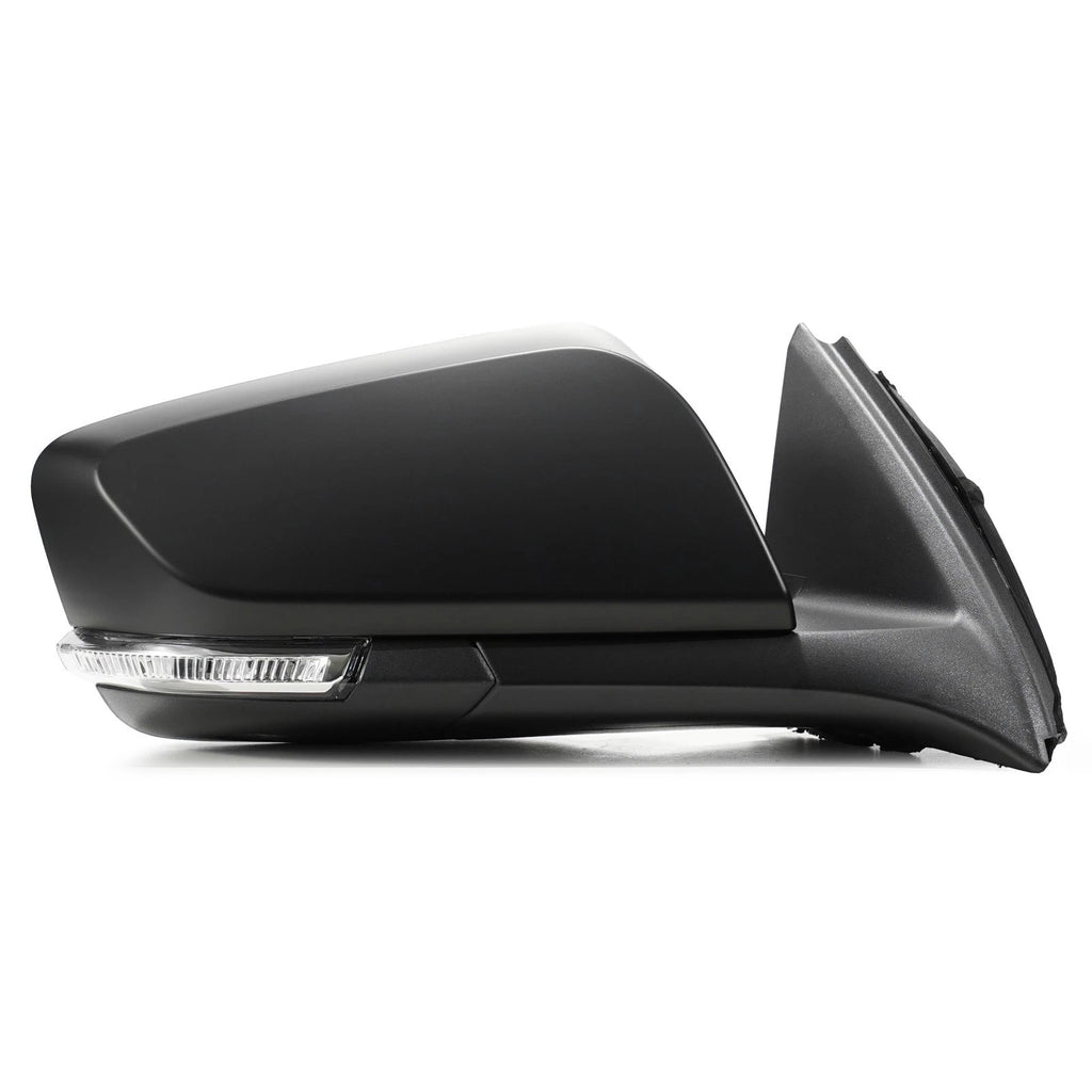 Right Side Mirror for Chevy Impala (2014–2020) with BSD, Turn Signal, Black, 9 Pins