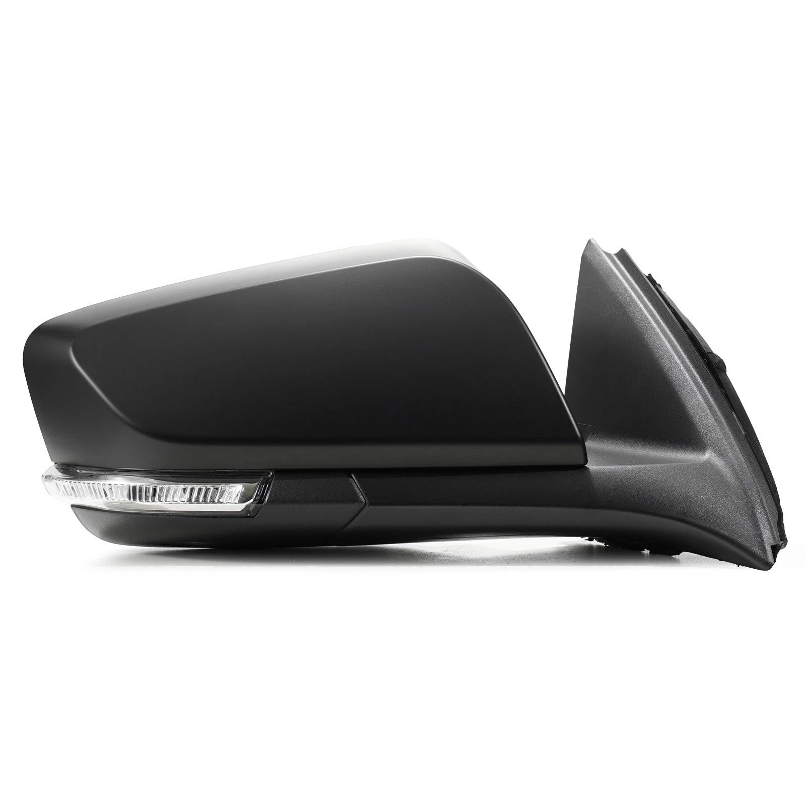 Right Side Mirror for Chevy Impala (2014–2020) with BSD, Turn Signal, Black, 9 Pins