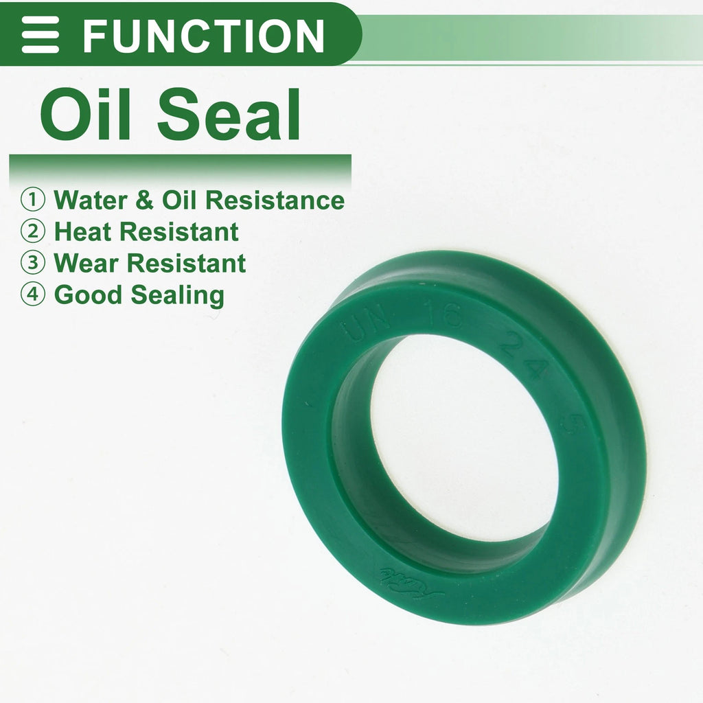 Set of 5 Oil Seal Rotary Shaft Seal 16x24x5mm High Pressure Green