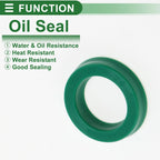 Set of 5 Oil Seal Rotary Shaft Seal 16x24x5mm High Pressure Green