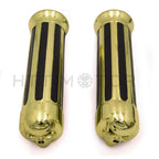 Skull Hand Grips for Harley XL 883 Hugger Sportster (7/8", Gold)