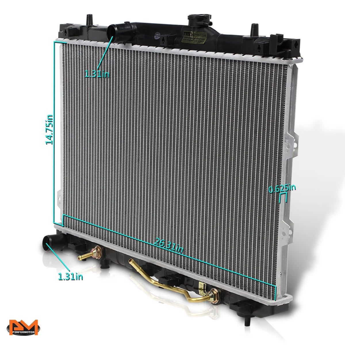 Aluminum Core Radiator for Kia Spectra 5 2004–2009 DPI-2784