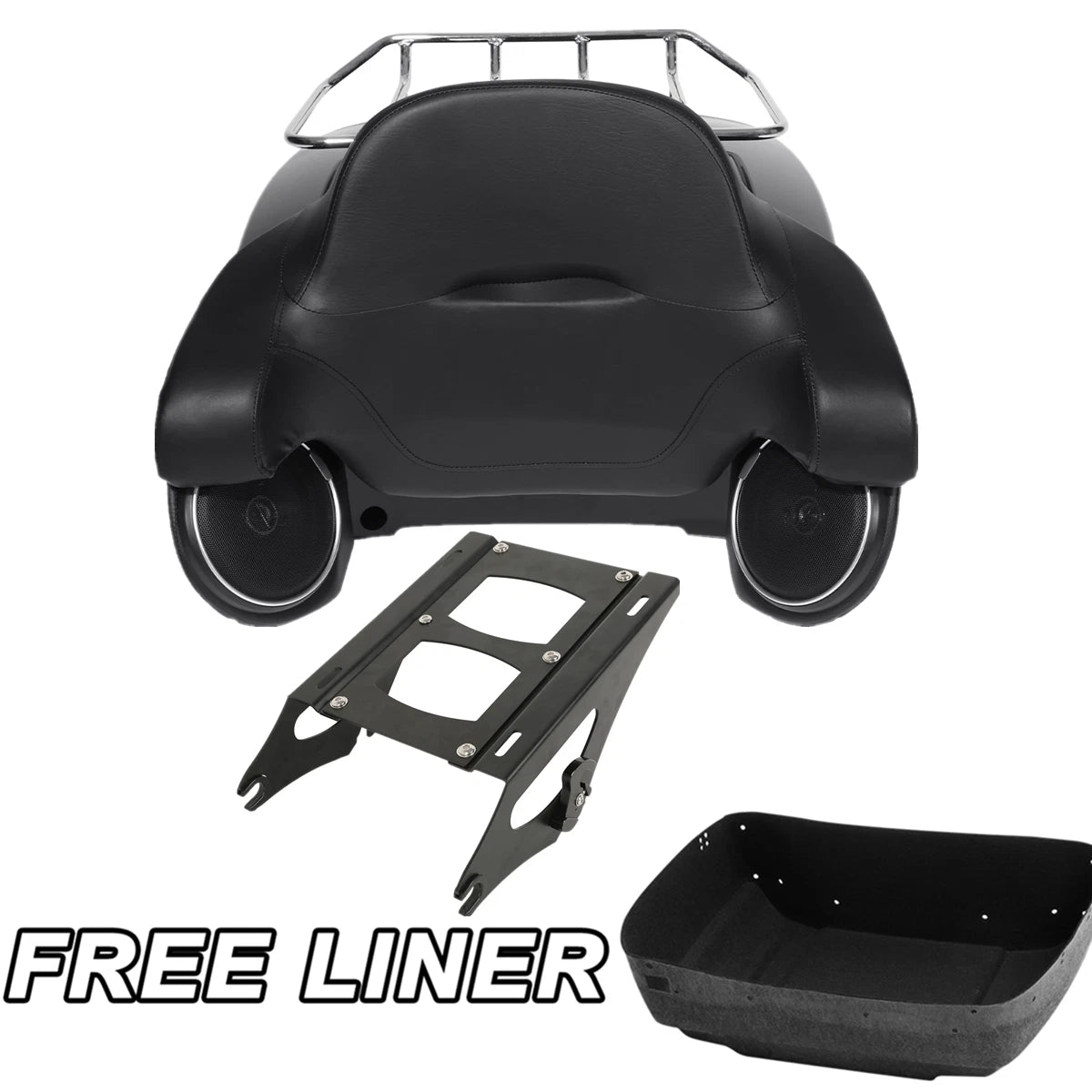 Backrest Speaker Mount Rack for Harley Touring Road King (2014–2023)